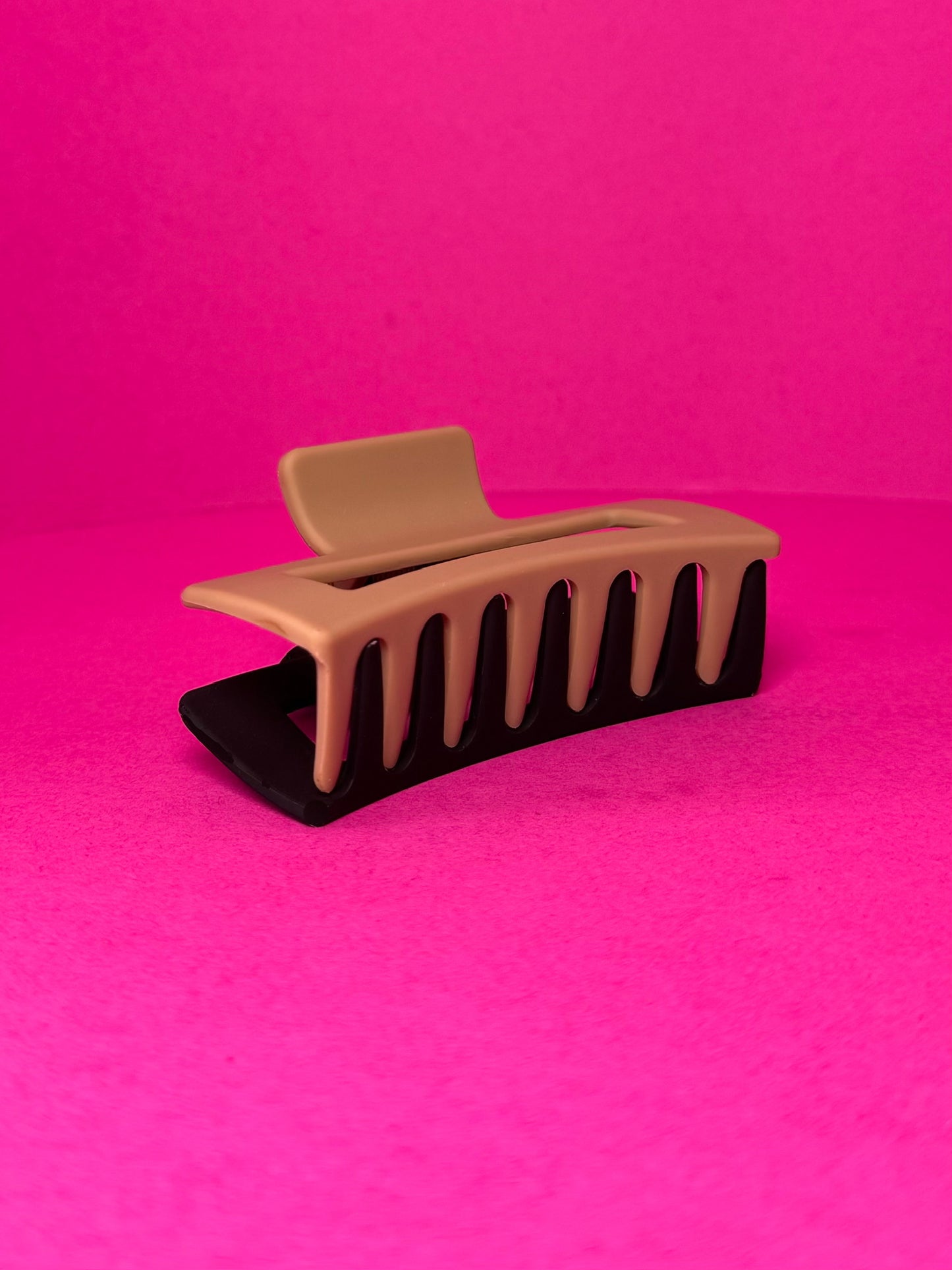 Haarklem zwart/beige