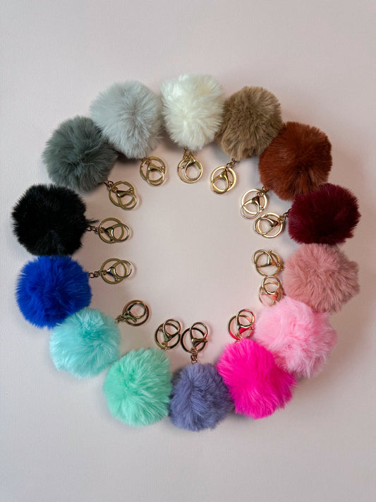 Pompom tas / sleutelbos
