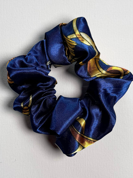 Scrunchie blue gold