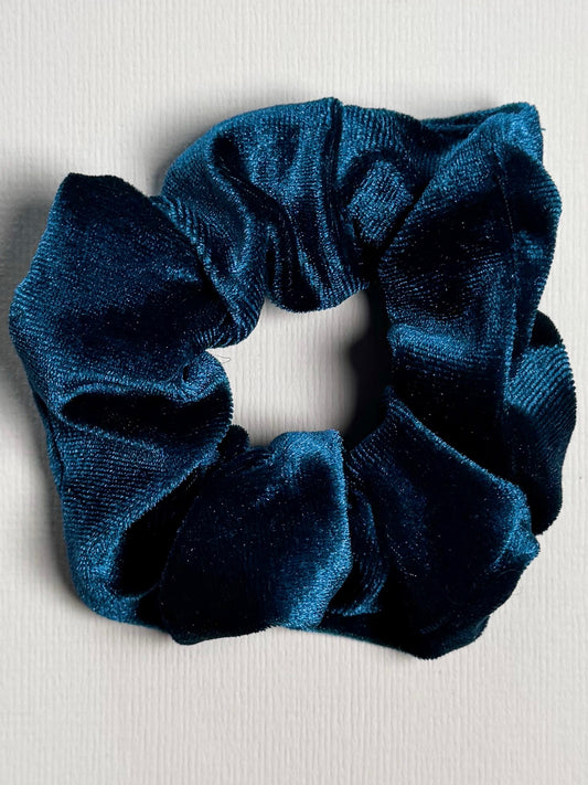 Velvet scrunchie petrol