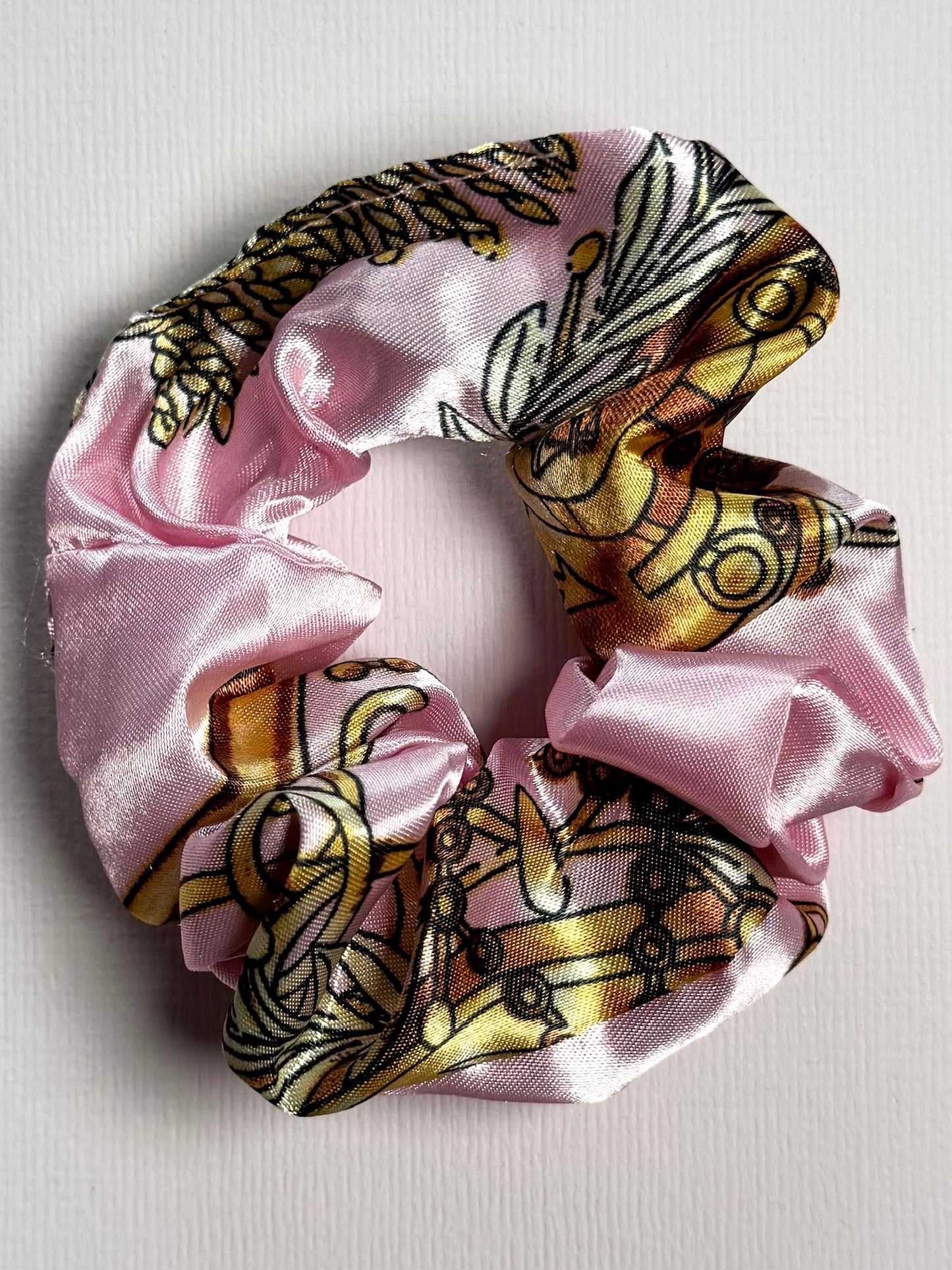 Scrunchie pink gold