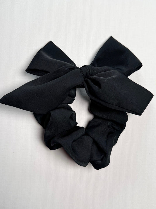 Scrunchie strik zwart